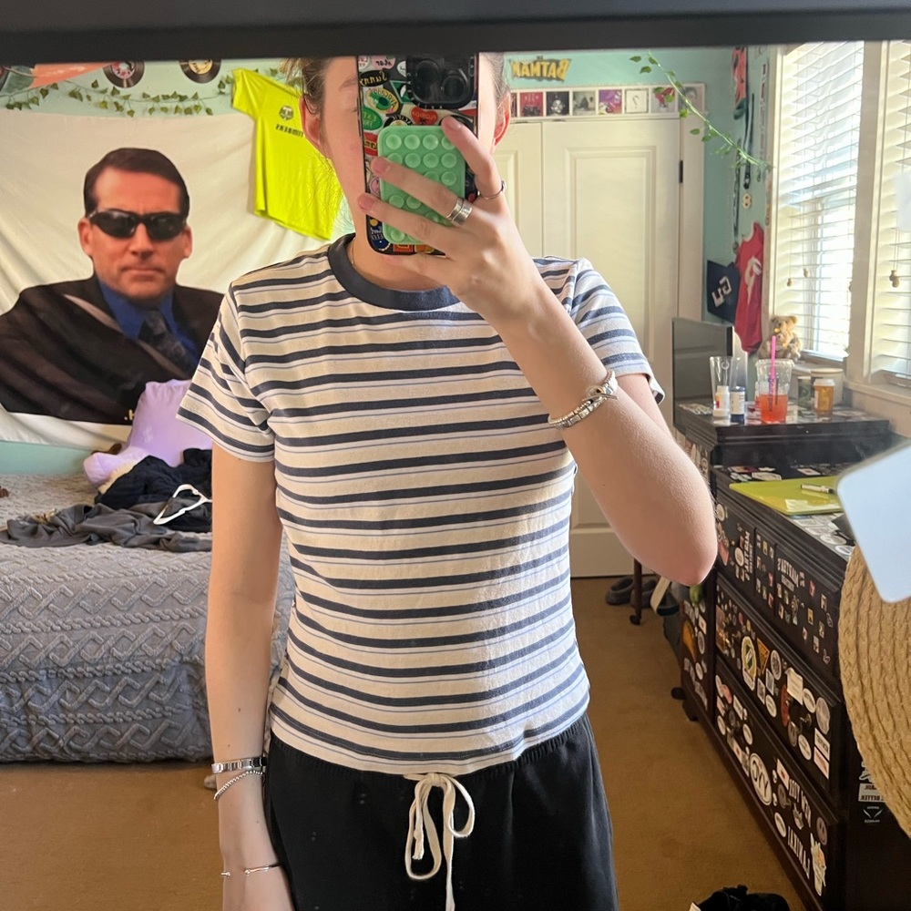 Blue striped tee